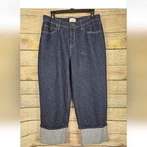 Kate Spade New York Women's  High Rise Wide Cuff Jeans Size 8